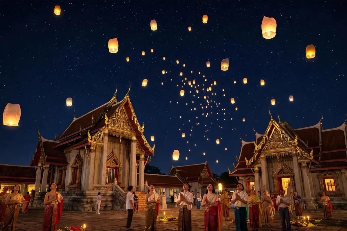 Loy Krathong : fête des lanternes en Thaïlande