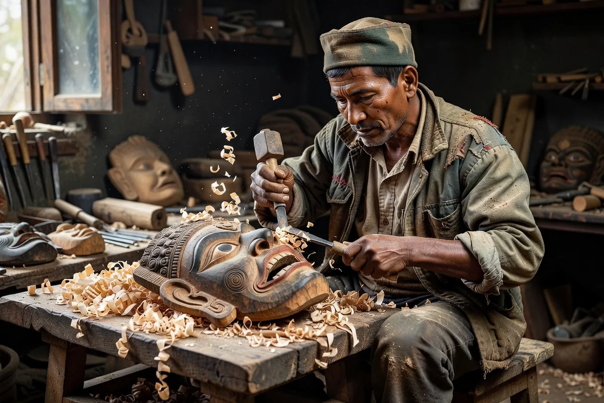 masques tribaux himalaya origines symbolique
