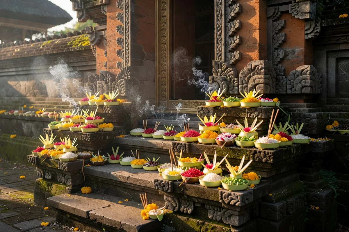 Les offrandes quotidiennes à Bali : le rituel du canang sari